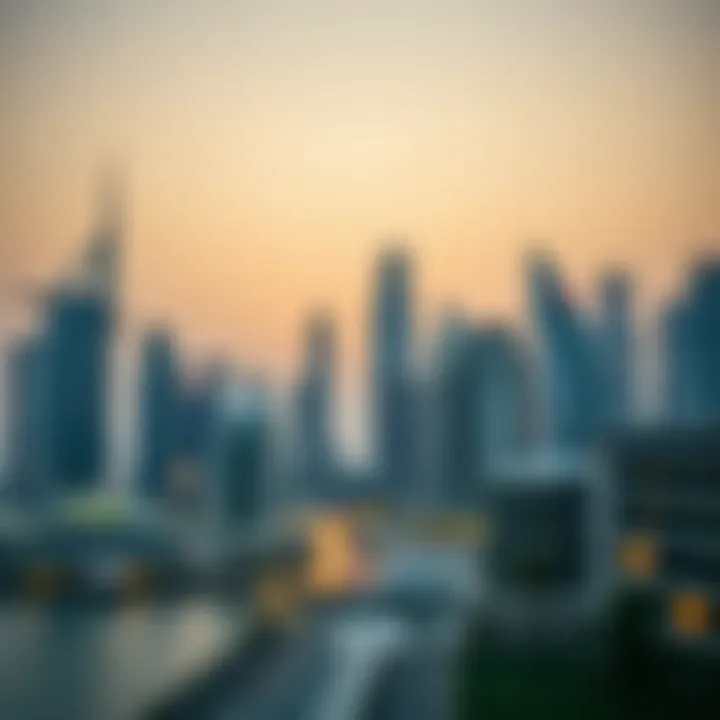 Dubai Skyline: A Fusion of Modernity and Tradition A panoramic view of Dubai's skyline showcasing modern architecture