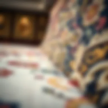 Intricate Carpet Patterns Close-up of intricate carpet patterns showcasing craftsmanship