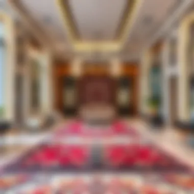 Luxurious Carpet Showroom in Dubai Luxurious carpet display in a high-end Dubai showroom