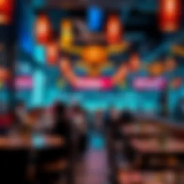 Vibrant Dining Experience A vibrant atmosphere in a popular dining venue