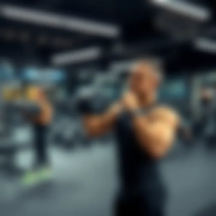 Personal training session in a modern gym environment