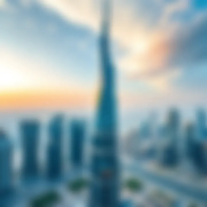 Aerial Perspective of Binary Tower Aerial view showcasing the Binary Tower's unique design against the Dubai skyline