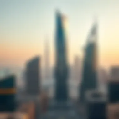 Binary Tower in Context of Dubai's Urban Development Urban landscape featuring the Binary Tower among other Dubai landmarks