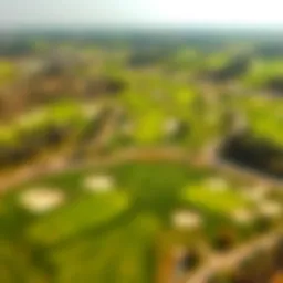 Aerial view of Damac Hills 2 Golf Course showcasing lush greens and fairways