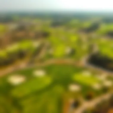 Aerial View of Damac Hills 2 Golf Course Aerial view of Damac Hills 2 Golf Course showcasing lush greens and fairways