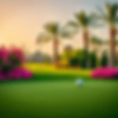 Putting Green at Damac Hills 2 Golf Course Putting green at Damac Hills 2 Golf Course with vibrant landscaping