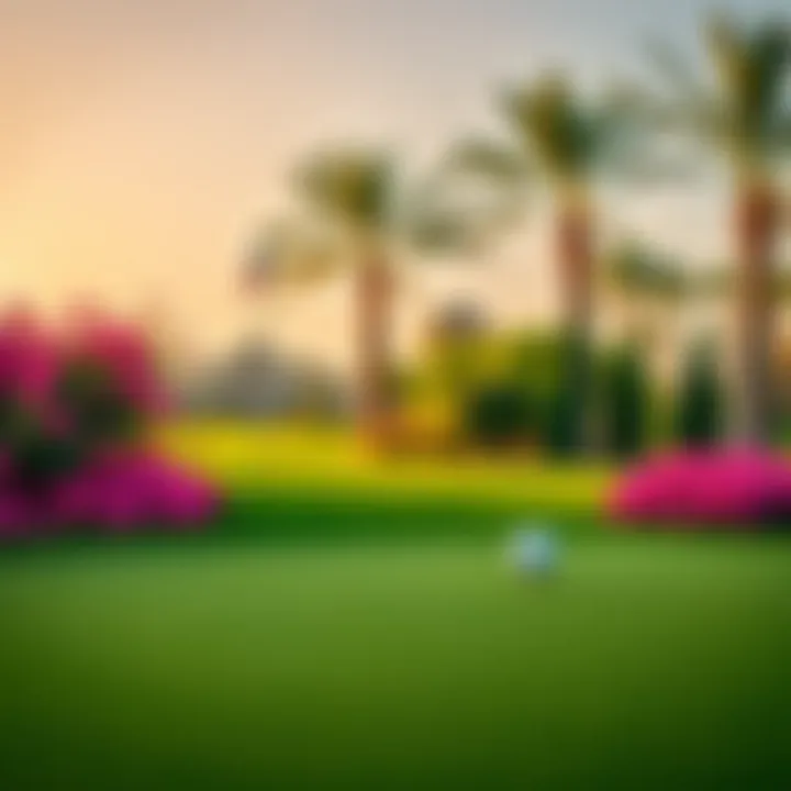 Putting Green at Damac Hills 2 Golf Course Putting green at Damac Hills 2 Golf Course with vibrant landscaping