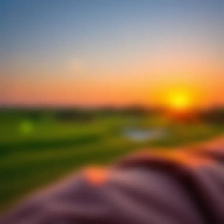 Serene Sunset Over Damac Hills 2 Gorgeous sunset over the Damac Hills 2 Golf Course creating a serene atmosphere