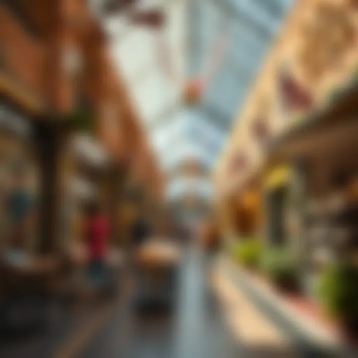 Creative Marketplace Experience A vibrant marketplace bustling with creative showcases and artistic expressions.