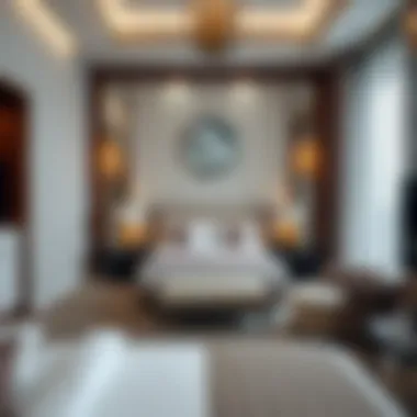 Elegance Redefined: A Luxurious Guest Room at فندق الوحدة مول Luxurious guest room illustrating comfort and elegance