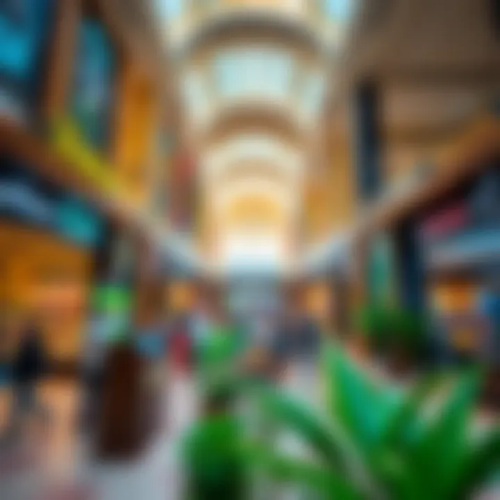 Vibrant Retail Scene: A Panoramic View of فندق الوحدة مول Panoramic view of the bustling retail area within the hotel