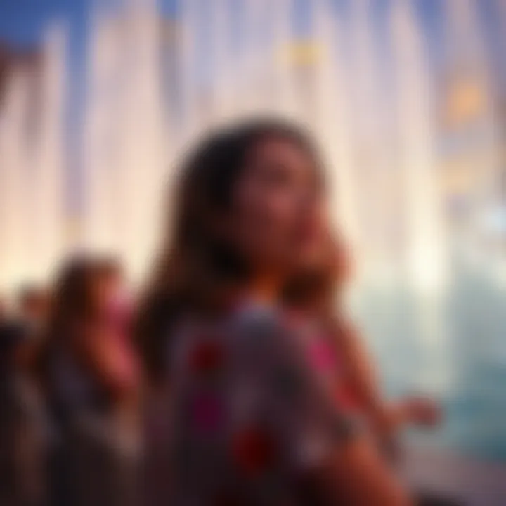 Mesmerized Spectators at the Water Show Spectators mesmerized by the water show