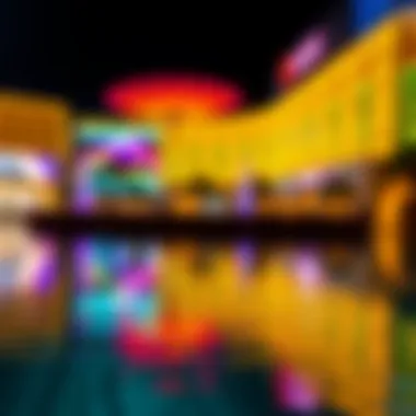 Vibrant Lights Reflection Vibrant lights reflecting on water during the show