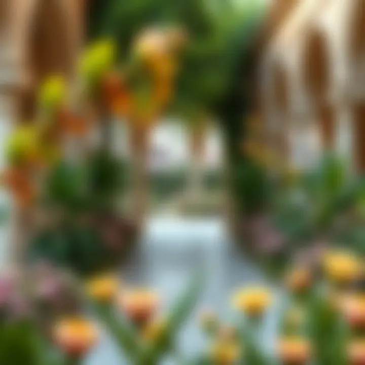 Architectural Elements Blending with Natural Flora Architectural elements blending with natural flora