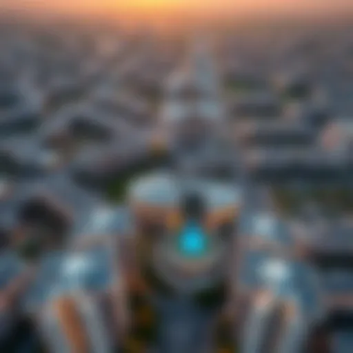 Aerial View of Damac Celestia Aerial view of Damac Celestia and surrounding developments