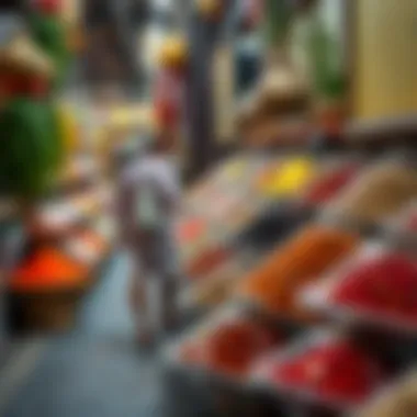 Colorful Spices and Herbs Available Vibrant displays of spices and herbs in the marketplace
