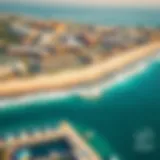 Aerial view of Dubai's vibrant coastline