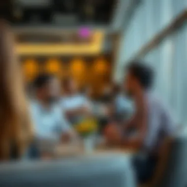 Entrepreneurs engaging in networking activities