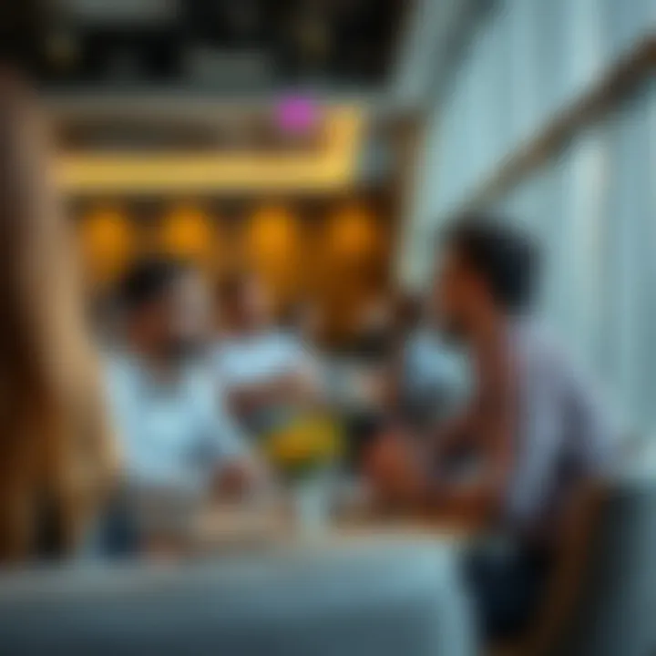 Entrepreneurs engaging in networking activities