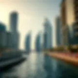 Architectural Marvel of The Waves Architectural marvel of The Waves in Dubai Marina