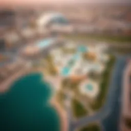Aerial view of Tilal Al Furjan showcasing its unique layout