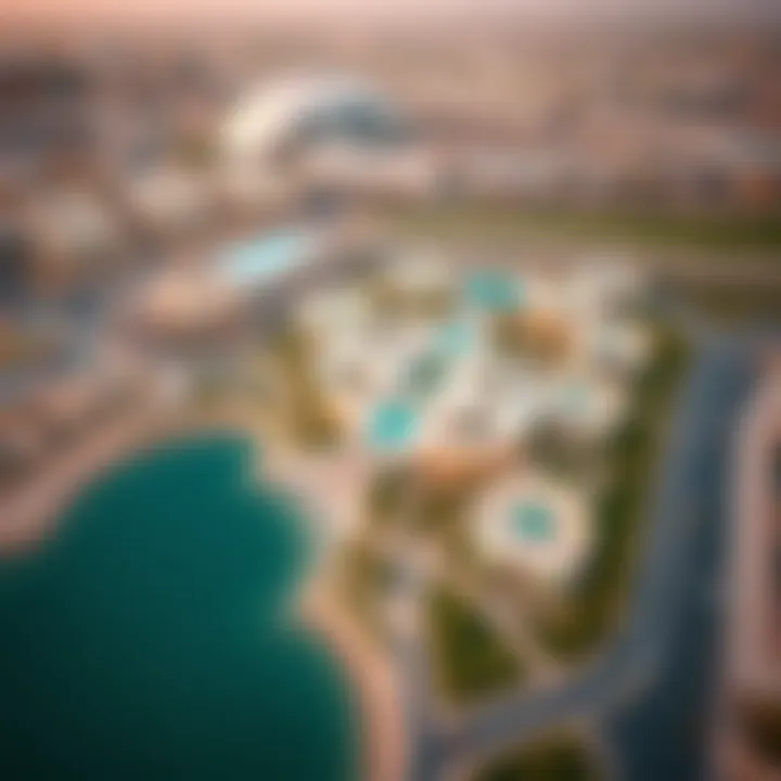 Aerial Landscape of Tilal Al Furjan Aerial view of Tilal Al Furjan showcasing its unique layout