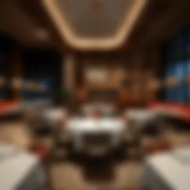Distinctive Ambiance Reflecting Culinary Philosophy Interior design reflecting the unique philosophy of a Dubai Michelin-star restaurant