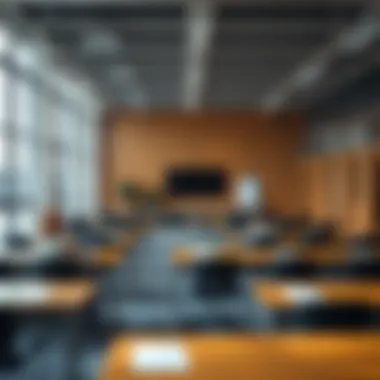 Modern Classroom Setting in a UK University Modern classroom setting in a UK university in the UAE