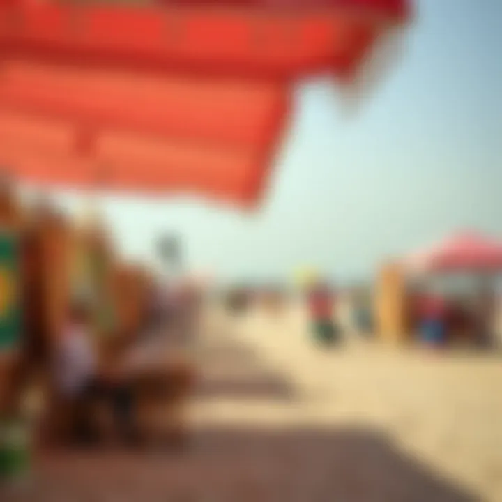 Cultural Vibrancy at Umm Suqeim Beach Cultural events and local art displayed at the beachside