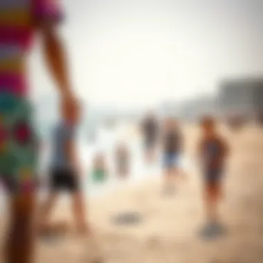 Recreational Activities at Umm Suqeim Beach Families enjoying recreational activities on the beach