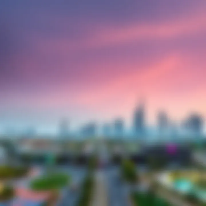 A panoramic skyline view highlighting Wasl Properties against the Dubai skyline