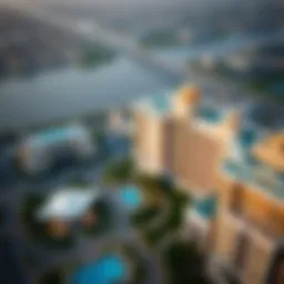 Aerial view of Westwood Grande showcasing luxurious architecture