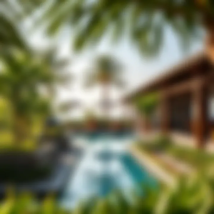 Verdant Landscapes and Luxurious Amenities Lush greenery and upscale amenities on Zuha Island