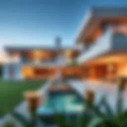 Exterior view of Floarea Residence showcasing modern architecture