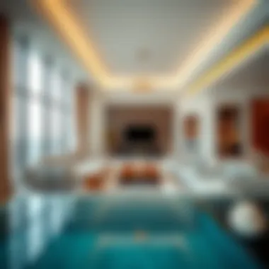 Luxurious interior design highlighting modern aesthetics and comfort