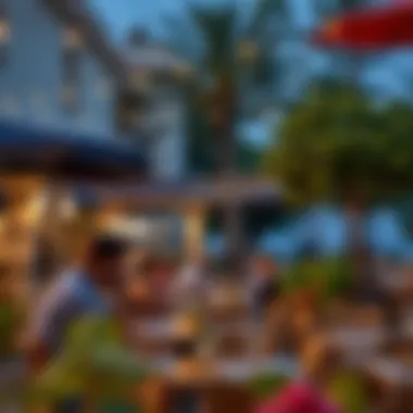 Vibrant Outdoor Dining Experience A lively outdoor dining scene showcasing the vibrant atmosphere of Aljada