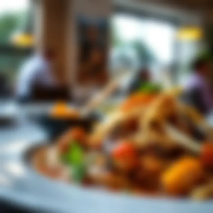 Close-up of a beautifully plated traditional dish from a local restaurant