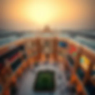 Aerial Perspective of Grand Al Khail Mall Aerial view showcasing the stunning architecture of Grand Al Khail Mall