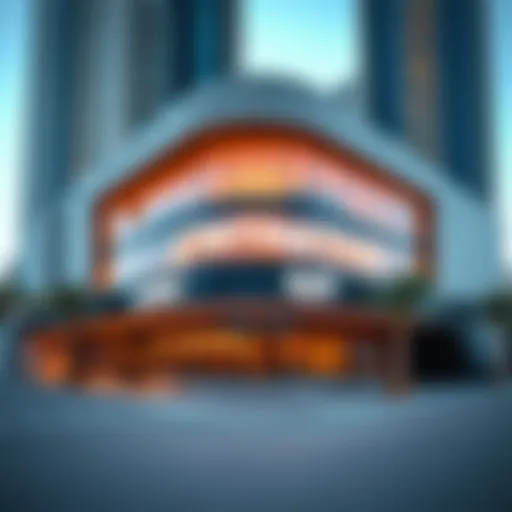 Exterior view of GymNation showcasing its modern architecture