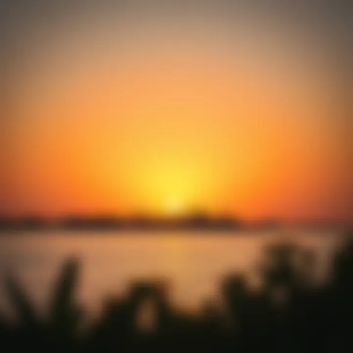 Scenic sunset over Hudayriat Island, highlighting its beauty