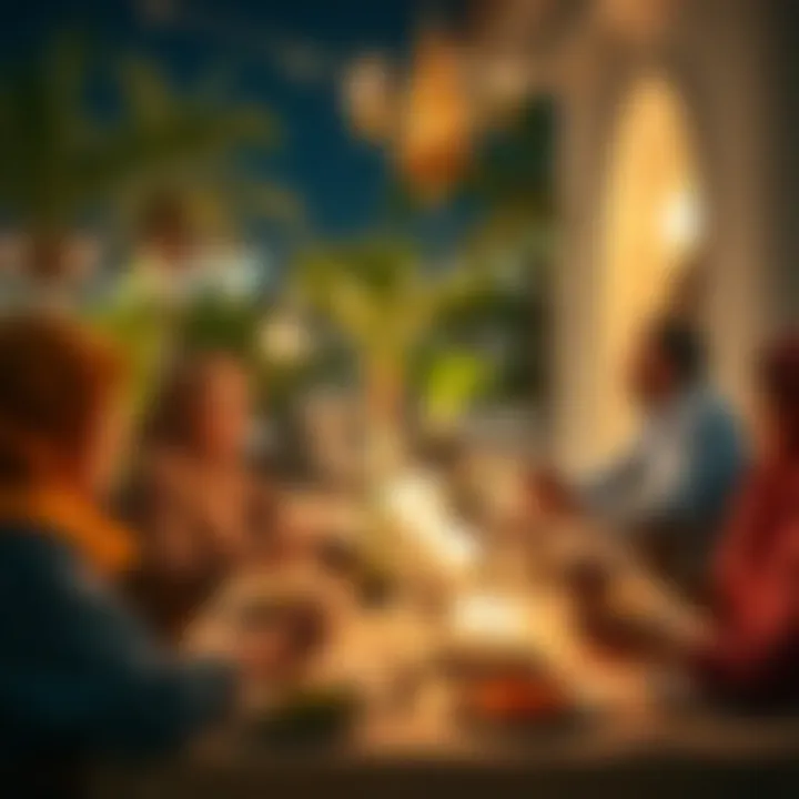 Family gathering during Iftar in Dubai