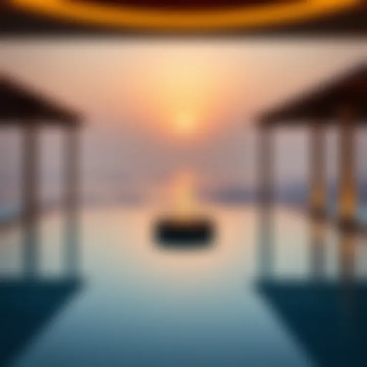 Infinity pool overlooking the Ras Al Khaimah landscape at Jannah Hotel