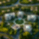 Aerial Overview of Jumairah Park Aerial view showcasing the lush greenery and elegant architecture of Jumairah Park