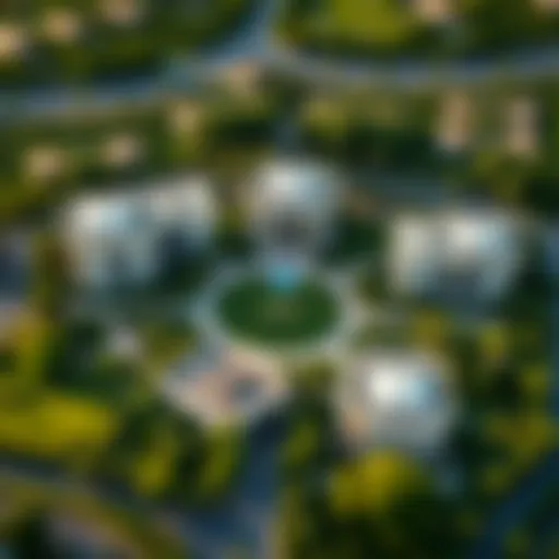 Aerial Overview of Jumairah Park Aerial view showcasing the lush greenery and elegant architecture of Jumairah Park