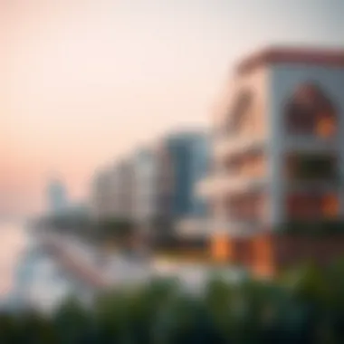 Luxury Real Estate Along Jumeirah Beach Luxurious beachfront properties at Jumeirah