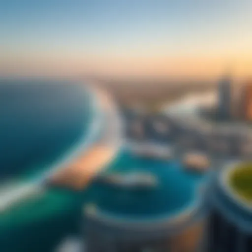 Stunning Aerial Perspective of Jumeirah's Coastline Aerial view of Jumeirah's coastline