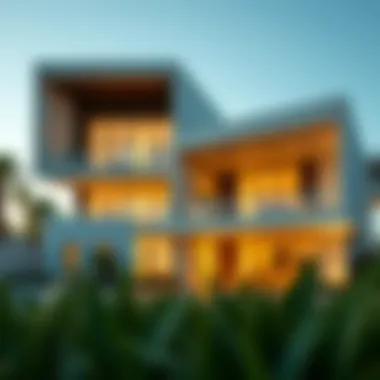 Modern architectural design of high-end real estate