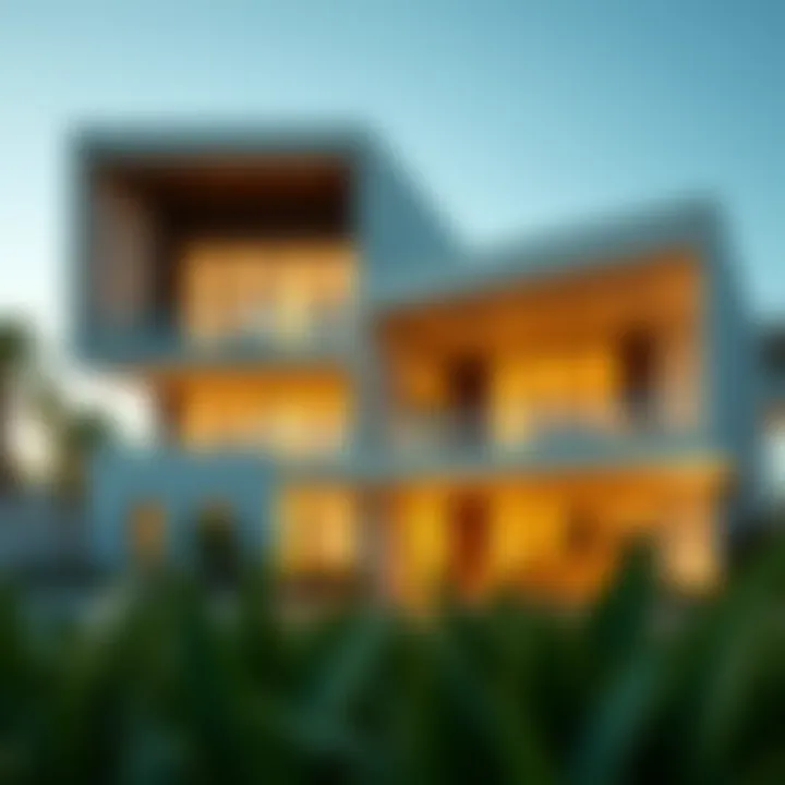 Modern architectural design of high-end real estate