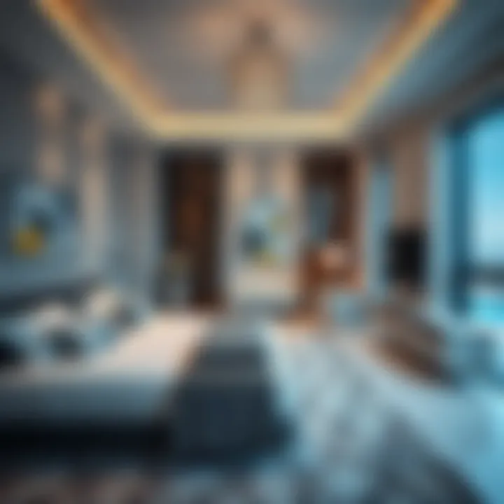 Modern Luxury Bedroom Retreat Stylish bedroom reflecting modern luxury aesthetics