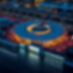 Aerial view of Marina Mall Ferry Station showcasing its modern architecture